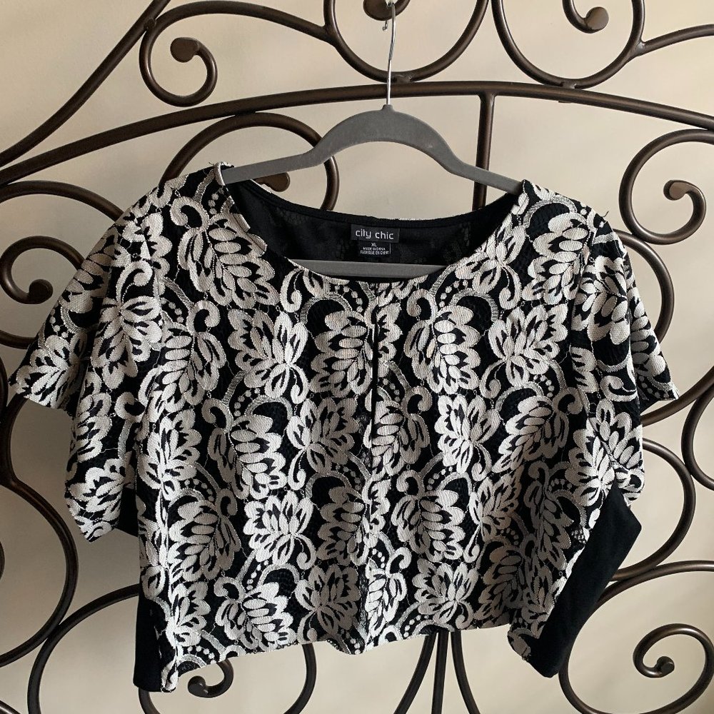 CityChic Lace Crop Blouse
